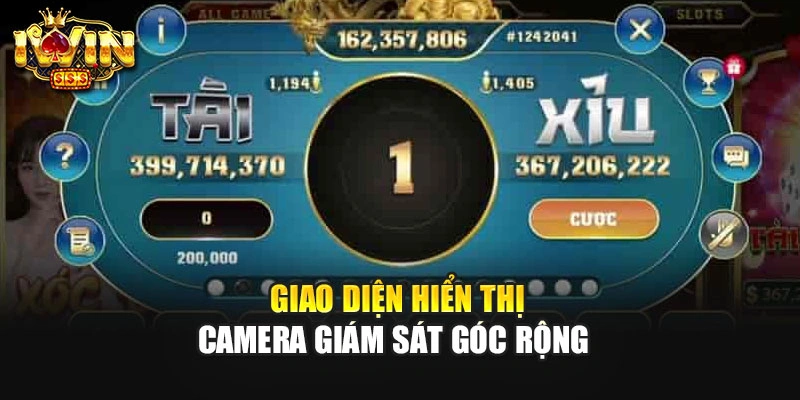 Giao diện hiển thị camera giám sát góc rộng 